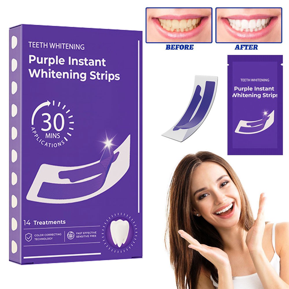 Hismile v34 Tooth Whitening Strips Teeth Whitening Strips, Purple Tooth Whiten