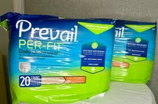 Prevail Disposable Underwear Incintinence Briefs X-Large 20 Ct - Lot Of 2