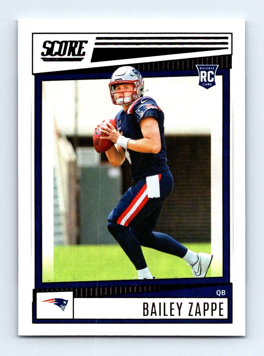 #310 2022 Score BASE Bailey Zappe RC New England Patriots