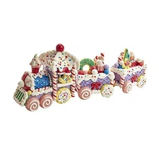 Kurt S. Adler Kurt Adler 14.4-Inch Claydough Train Set D√©cor, Multi