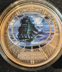 Cook Islands 5$ Ghost Ship Flying Dutchman 20 Gram Silver Proof Colorized Coin — photo 4
