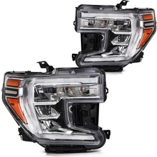 For 2019-2021 GMC Sierra 1500 LED DRL Headlights Assembly Pair Left+Right Sides