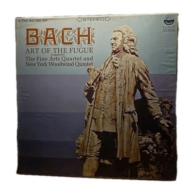 Bach Art of Fugue 2X LP Vinyl Box Fine Arts Quartet New York Woodwind Quartet EX
