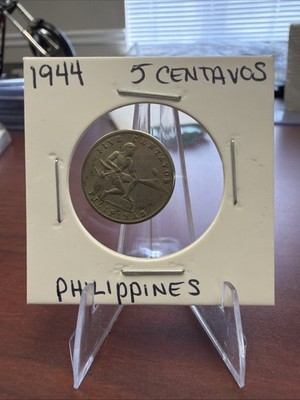 1944-S Philippines 5 Centavos  Free Shipping!! 072226-23