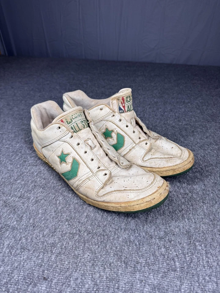 Zapatos De Colección Boston Celtics Para Hombre 10.5 Blanco Verde NBA Baloncesto Converse Años 80 Foto 2 de 4