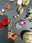 Vtg 60+ Piece Jewelry Lg Lot Screw Back Earrings Necklace Bakelite Dice Signed — photo 2