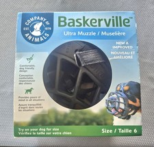 Baskerville Ultra Muzzle Dog Training Accessory, Size 6, Black Open Box New