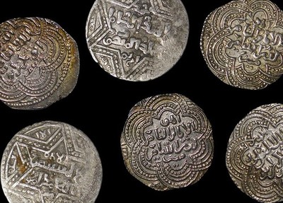 Set of 2 Silver Dirham Coins Artuqid Dynasty 1101-1409 CE Islamic World