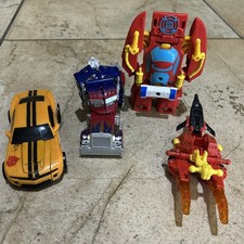 Vintage Transformers LOT of 4 Robot Toys, Assorted Colors & Styles, Robots Theme