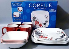 Corelle Boutique Chelsea Rose Square 16 Piece...