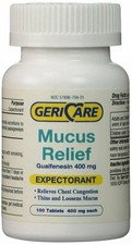 Gericare Mucus Relief Guaifenesin Expectorant Tablets 400 mg Each 100 Ct 12 Pack