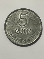 👀DENMARK 1960 5 ORE COIN SCARCE VINTAGE 👀