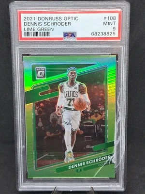 PSA 9 Dennis Schröder 2021-22 Panini Donruss Optic Lime Green Prizm /49 - Bild 1 von 4