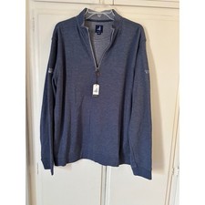Johnnie-O Sully Quarter Zip Pullover Helios Blue Mens Large JMKO1460 NWT