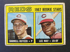 1967 Topps Baseball Cincinnati Reds Rookie Stars Lee May Card #222 (a). rookie card picture