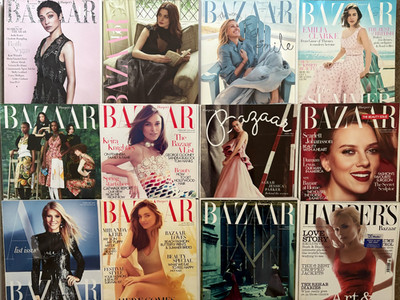 Harper's Bazaar UK magazine bundle lot x12 2006 2017 - Emilia Clarke+