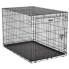 Pet Essentials Medium Steel Dog Crate Black 26 in. H X 24 in. W X 36 in. D