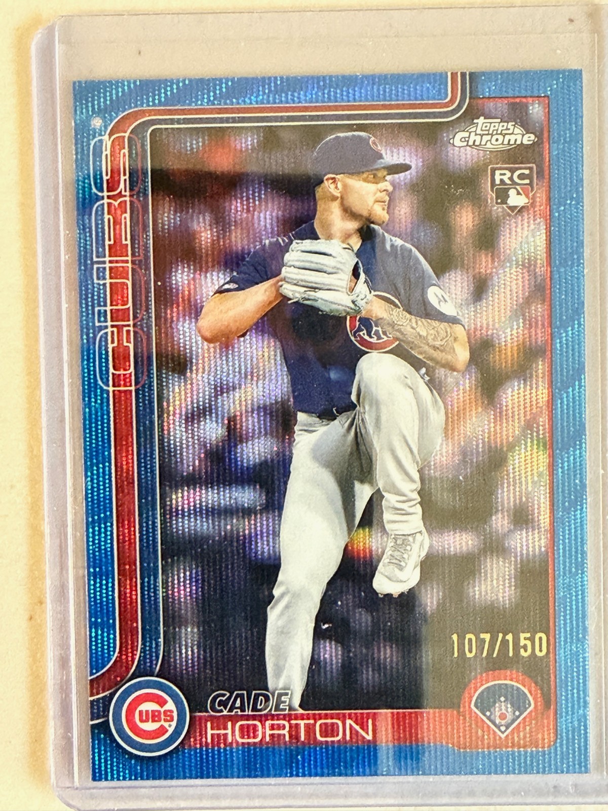 2025 Topps Chrome Update - Cade Horton RC Blue Wave /150 #USC63