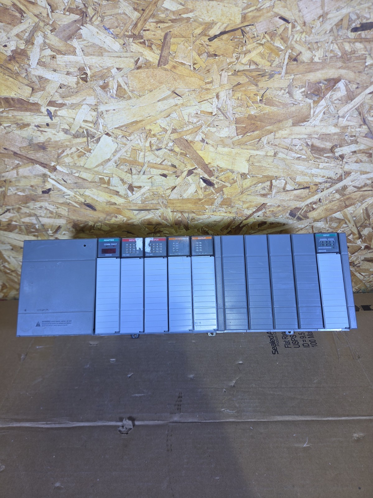 Allen Bradley SLC 500 1746-A10 Series B 10 Slot PLC Rack I/O Modules Complete