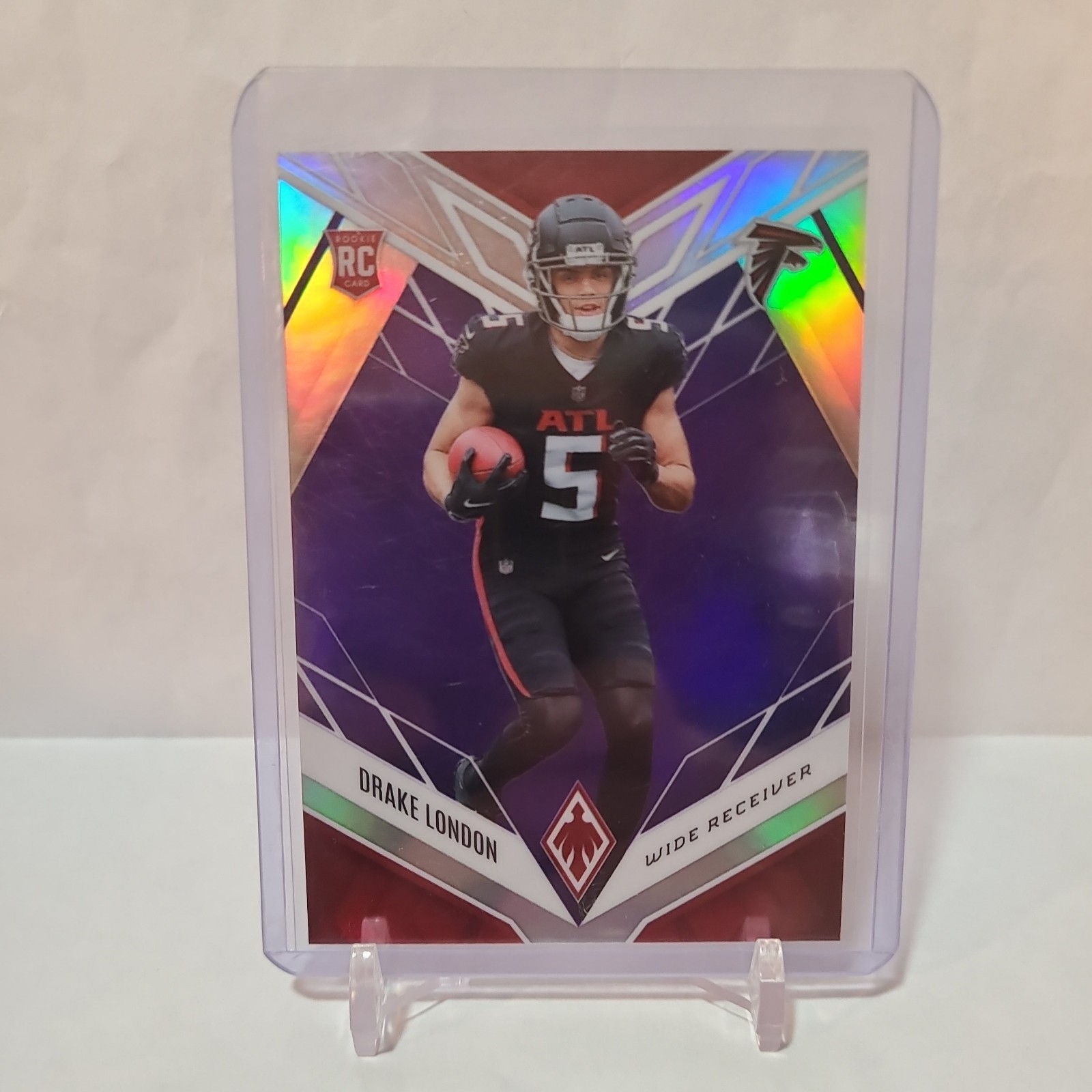 2022 Panini Phoenix Drake London RC Purple Parallel 073/125 Card #107 Falcons
