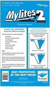 50 - E. Gerber Mylites 2 Mylar Current Modern Age Comic Bags 700M2 7” X 10 1/2"
