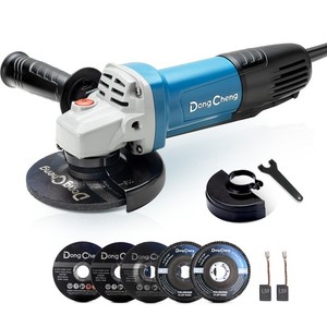 DongCheng Grinder d'angle 4-1/2 pouces 6.7-Amp Paddle 6.7 AMP Commutateur bleu