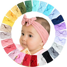 25 Colors Baby Bows Headbands for Baby Girls,Newborn Infant Toddler Hairbands an