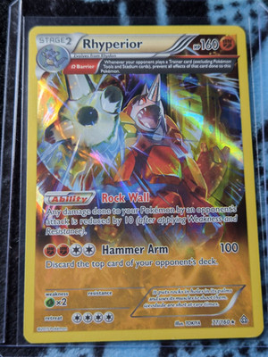 Pokémon Rhyperior Ω Barrier Holo Rare 77/160 XY Primal Clash 160HP 2015