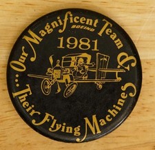 Vintage Pinback Button Boeing 1981 Our Magnificent Team Their Flying Machines