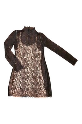 chinese dress ladies Alexander Wang long sleeve viscose-blend satin mini dress - BOPF