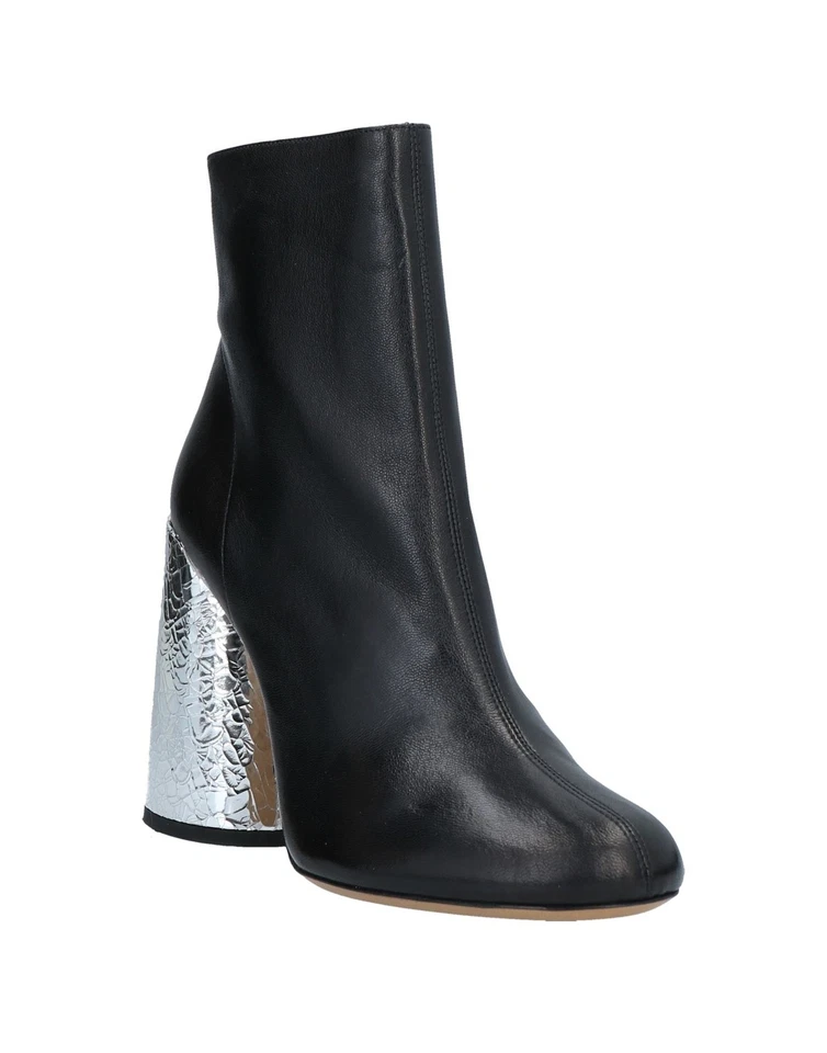 PVP €384 EMPORIO ARMANI Botines de Cuero US4 UK2 EU35 Negro Hecho en Italia Foto 2 de 4