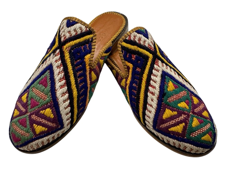 Handmade Kilim Slipper US-10 (EU-43 ) (sole-hard leather. lining-lambskin) Men - Image 2 of 4