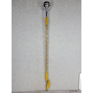 Majorette Baton Twirling Stick Silver Chrome Yellow Tassels 38 Inches