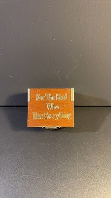Novelty Wooden Box With Brass Egg