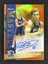 2025-26 Topps Finest Dirk Nowitzki Orange Refractor Masters Auto RC Rookie /25