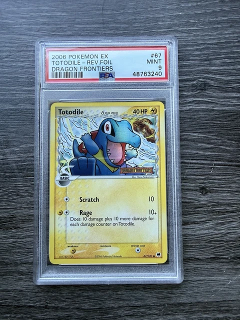 2006 Pokemon Ex Dragon Frontiers Totodile Reverse Holo 67/101 - PSA 9 