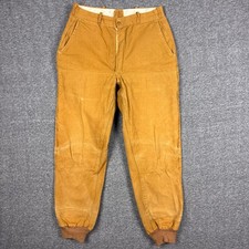 Vintage 50s DEWZEE Pants 29x30 Duck Canvas Sanforized Workwear Fleet Zipper