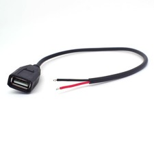 EAHOSUCC 20AWG Single Short USB Female Power 1 PCS 1 FT, Black