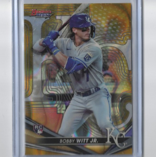 Bobby Witt Jr. 2022 Bowman's Best Gold Lava Refractor /75 #13 MM01