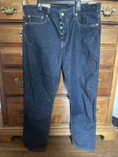 Levi's Wedgie Fit Women's Dark Blue Denim Jeans Button Fly Water-Saving Dye