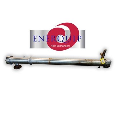 Used 6'' Enerquip Sanitary Stainless Steel Shell and Tube Heat Exchanger