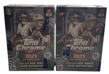 Lot of 2-2025 Topps Chrome NFL Value Blaster Box Sealed 