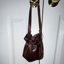 Burgundy Shoulder Bag Magnetic Closure, Lined...
