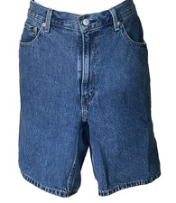 Levis 454 Denim Jean Shorts Mens 30x10 Blue Great Fade Relaxed Fit 100 Cotton