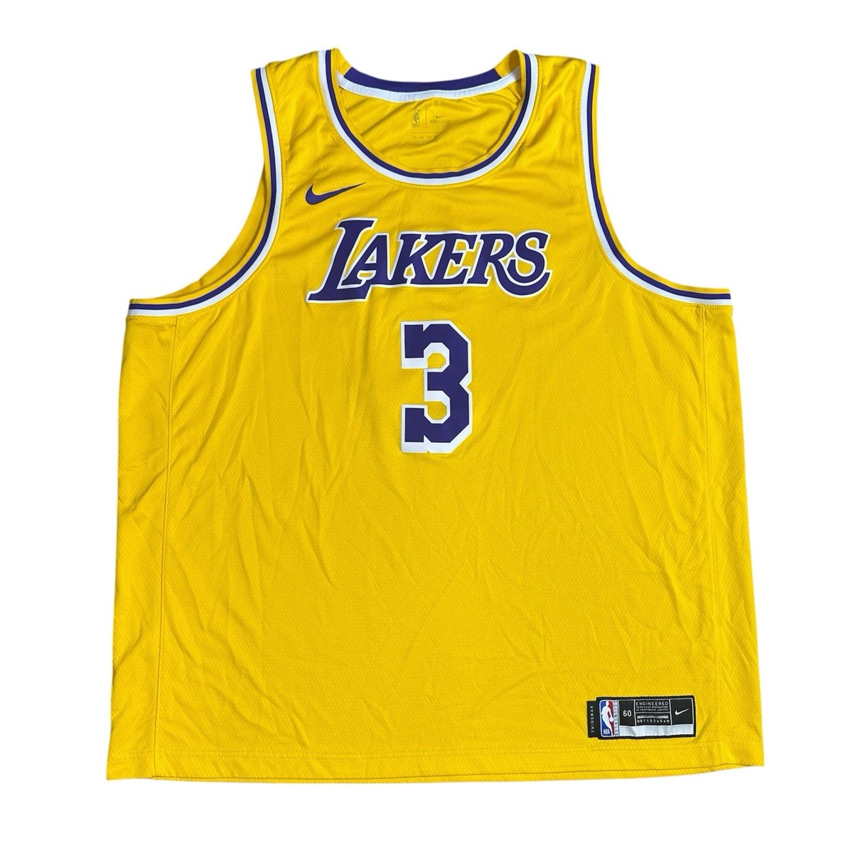 Nike NBA Los Angeles Lakers LA Anthony Davis #3 Swingman Jersey