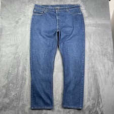 Vintage Levis 505 Jeans Mens 42 FITS 40x32 USA MADE Blue 80s Western Dark Denim