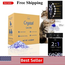 Rapid Absorption Cat Litter with Low Tracking - 17.2lb Non-Clumping Crystals