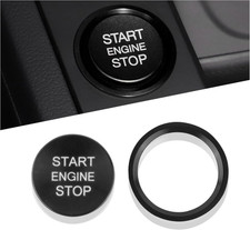 Car Push Start Button Cover Compatible with Audi,Cool Aluminum Engine Start Butt