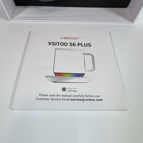 Taza inteligente autocalentable VSITOO S6 Plus, control de temperatura café calentado negro - Imagen 2 de 4