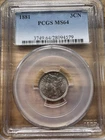 1881 Three Cent Nickel — photo from another recent sale